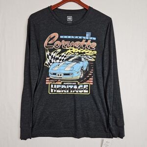 Chevrolet Corvette American Muscle Graphic‎ Long Sleeve T-Shirt Men's Size Med